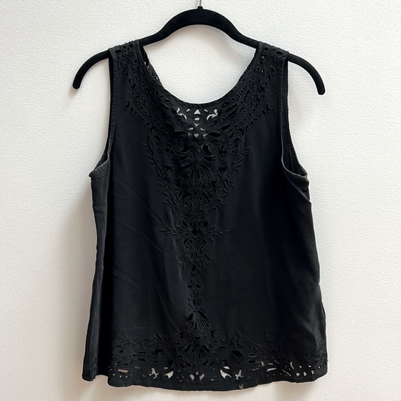 Joie size small black cut out silk tank top - Picture 1 of 2